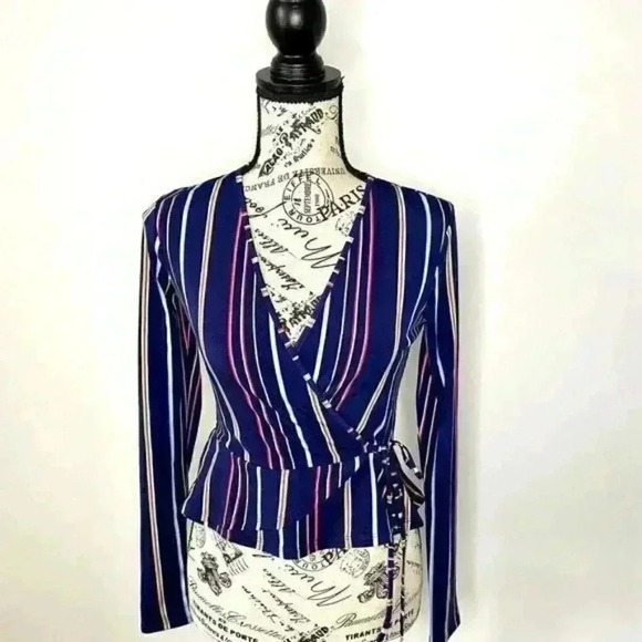 BCBGeneration Wrap Side Tie Top - Picture 1 of 5